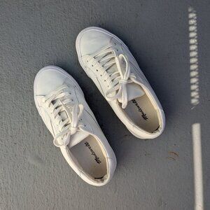 Madewell Sidewalk Low-Top Sneakers in White Leather